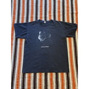 Vintage Curious George Monkey Cartoon Black T-Shirt Large 21x27 Funny Cartoon